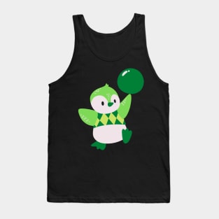 Lime green pastel penguin Tank Top